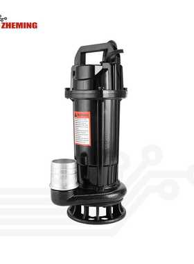 铝壳污水切割泵2寸220v50hz110v60hz高扬程大流量污水污物潜水泵