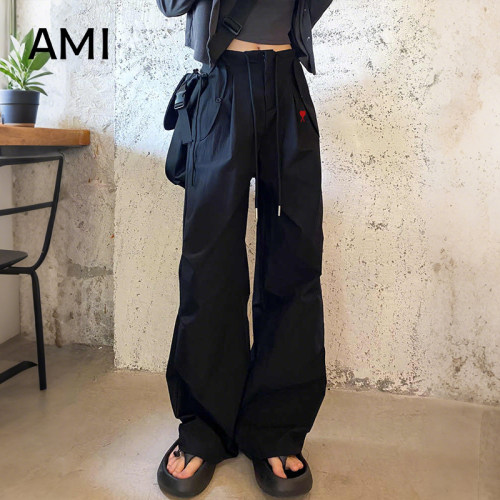 AMI官方 2026美式高腰工装裤女士2026季春初春新款潮牌休闲阔腿长