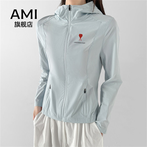 AMI官方冰丝防晒衣女夏季2026新款轻薄透气防紫外线速干运动上衣