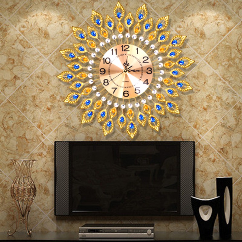 金太阳钟表挂钟客厅现代简约创意时钟欧式静音家用挂表卧室石英钟