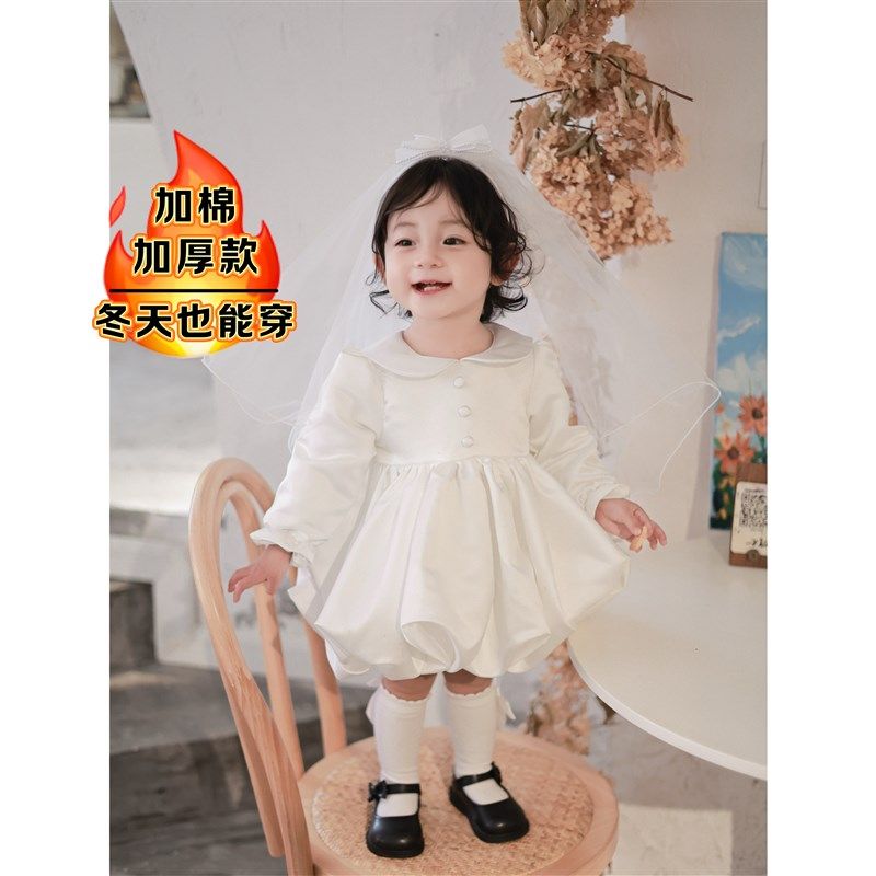 女宝宝周岁公主裙生日抓周礼服花童婚纱蓬蓬裙秋冬新款高端连衣裙,童装/婴儿装/亲子装,儿童礼服,淘宝优惠券,粉丝福利购,淘宝优惠卷
