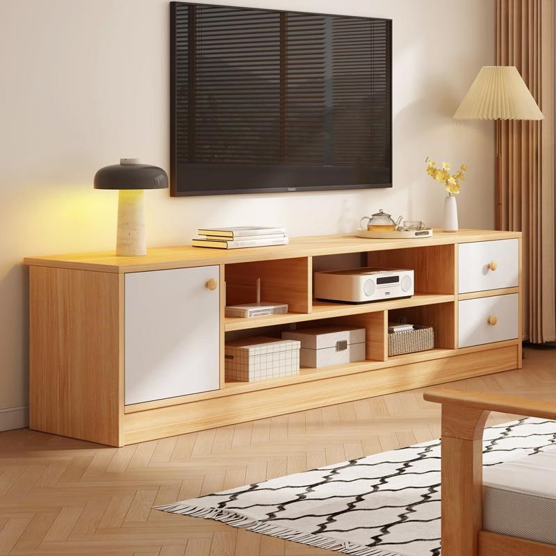 电视柜实木小户型客厅家用2024新款现代简约落地收纳储物电视机柜