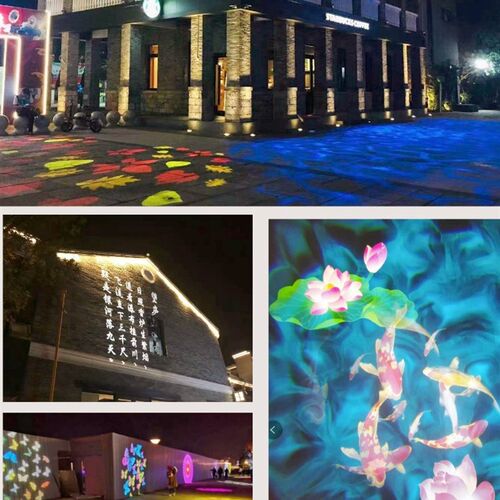 户外投影灯广告logo灯商铺店旋转门头地面投射招牌高清字灯定制热