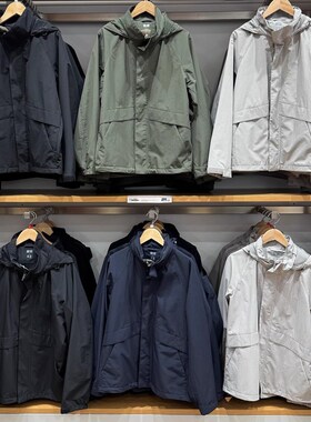 试衣间春秋款男女装防风立领茄克耐久防水休闲夹克连帽外套475038