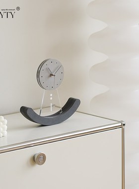 TEBO简约创意时钟摆s件玄关桌面座钟摆放式钟表酒柜客厅装饰品