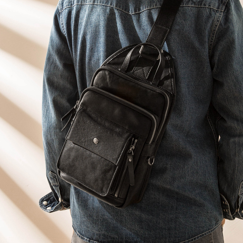 真皮休闲男士胸包头层牛皮大容量潮流斜挎包软皮百搭户外单肩小包,箱包皮具/热销女包/男包,胸包,淘宝优惠券,粉丝福利购,淘宝优惠卷