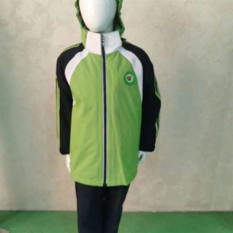 安吉八小男h生女生冬季校服运动装冲锋衣