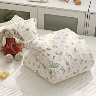 A类竹棉纤维双层纱儿童被套120150幼儿园被罩纯棉150200单件
