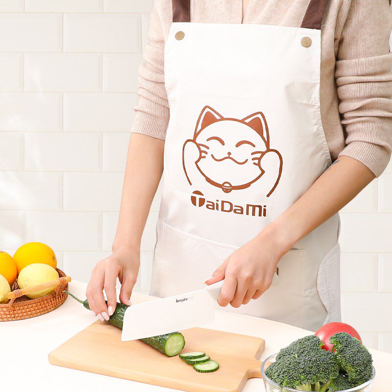 围裙家用c厨房做饭防水防油污日式家务清洁无袖罩衣男女围腰工作