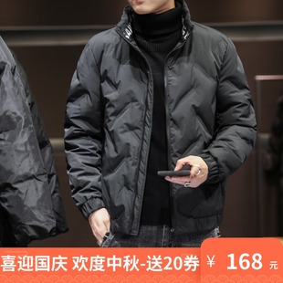 21新款轻薄羽绒服男立领短款韩版修身青年大码休闲冬Y潮牌加厚外