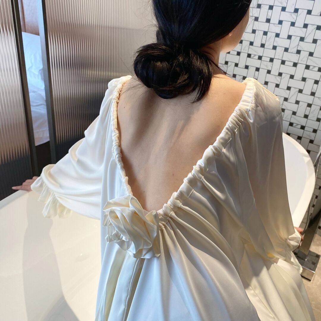 法式甜美漏背法式复古睡衣女春秋季2026新款长袖花边可外穿长裙,女士内衣/男士内衣/家居服,睡裙,淘宝优惠券,粉丝福利购,淘宝优惠卷