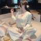 蕾丝冰丝缎面睡衣女春秋季 高级感轻奢长袖 长裤 2026新款 家居服套装