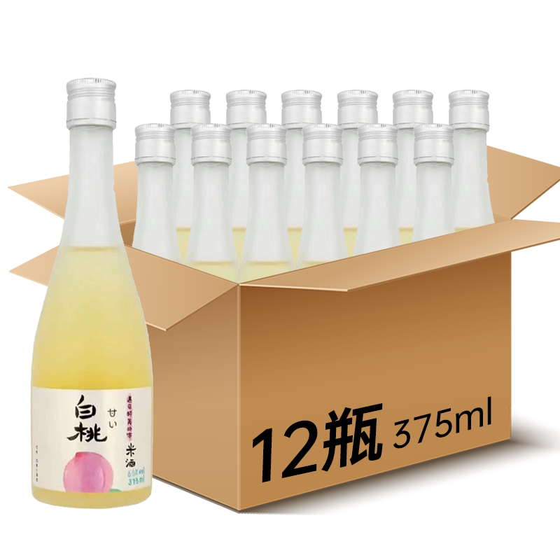 浙一家白桃果味米酒江南米酿甜酒低度女士糯米酒375ml*12整箱正品