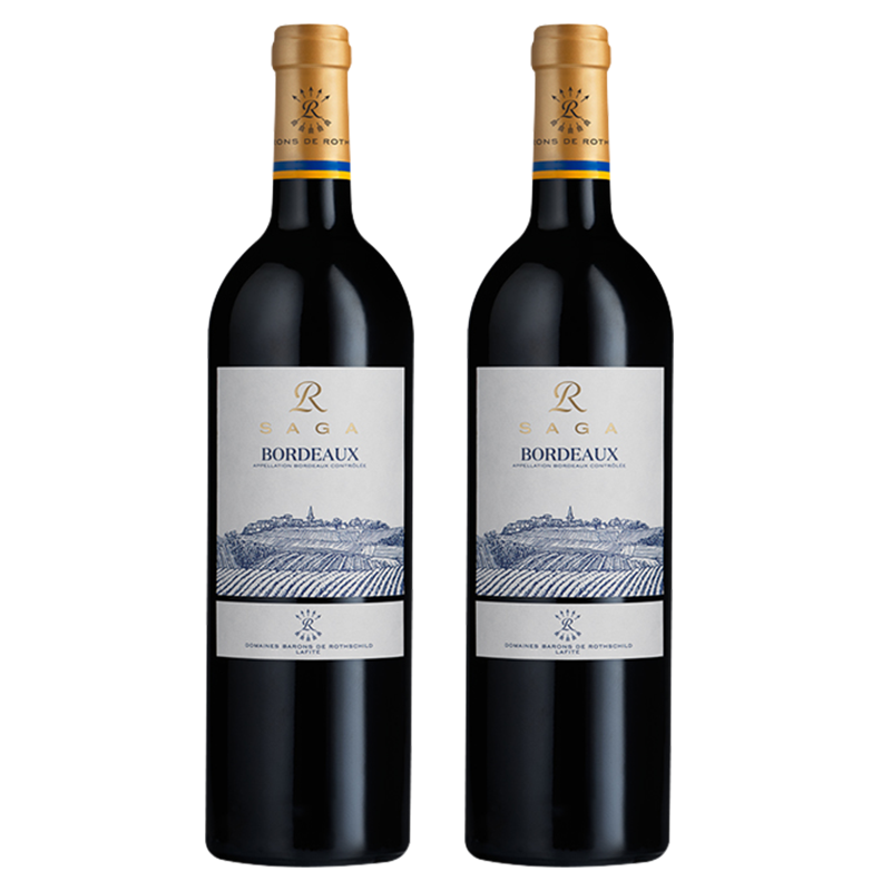 拉菲传说波尔多AOC级法国原瓶进口干红葡萄酒750ml*2瓶正品行货