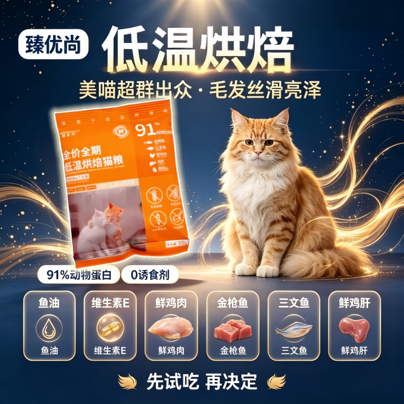 臻优尚烘焙猫粮全期全价金枪鱼										