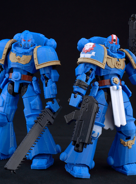 9L3D打印可动人偶战锤40K星际战士爆衣北斗模型酷炫战斗姿势