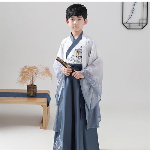 汉服男童春秋款唐装2023新款夏季儿童中国风古装男女童古风表演服