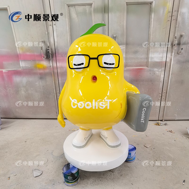 厂家定制雕塑 玻璃钢卡通 公仔企业吉祥 物树脂大摆件 加工厂图片