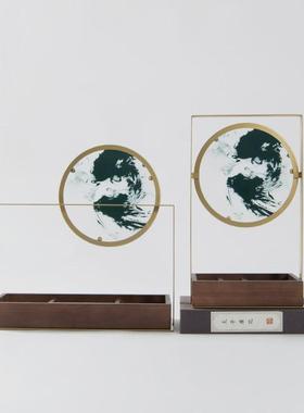 现代新中式客厅创意工艺品摆设禅意简约家居玄关电视柜装饰品摆件