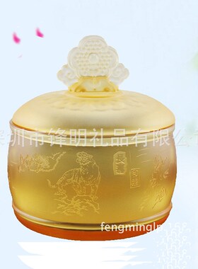 古法琉璃五虎茶叶罐摆件送领导商务纪念礼品实用高档茶叶罐