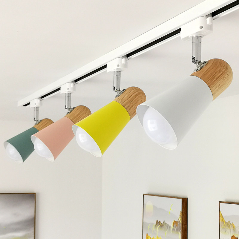 北欧创意家用客厅卧室背景墙轨道灯 明装店铺商用天花路轨LED射灯,家装灯饰光源,明装射灯,淘宝优惠券,粉丝福利购,淘宝优惠卷