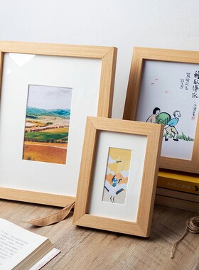 定制简约木质相框摆台6寸7 8寸10寸a4相册婚纱写真照片框挂墙画框