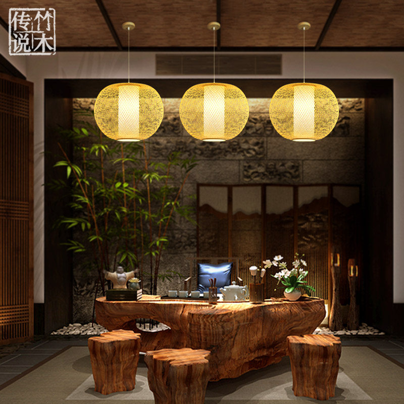 新中式餐厅吊灯竹编精品竹艺吊灯日式榻榻米名宿会所别墅禅意灯具,家装灯饰光源,客厅吊灯,淘宝优惠券,粉丝福利购,淘宝优惠卷