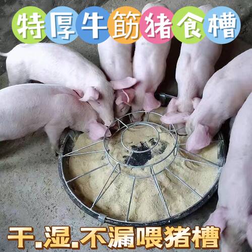 小猪喂料槽加厚食槽保育仔猪防漏料槽仔猪育肥槽圆形小猪干湿料槽