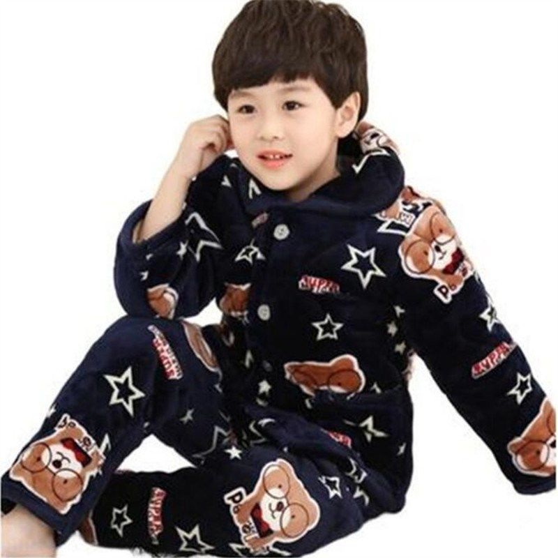 儿童法兰绒睡衣秋冬季女童男童珊瑚绒加厚款小孩子宝宝夹棉家居服,童装/婴儿装/亲子装,家居服套装,淘宝优惠券,粉丝福利购,淘宝优惠卷