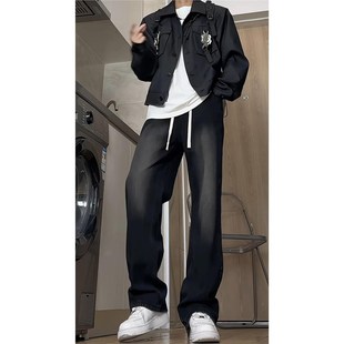 190加长版裤子高个子男款春秋季115美式牛仔裤直筒宽松休闲裤加绒