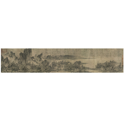 北宋燕文贵江山楼观图微喷宋代名画大图临摹画稿画心学习范本