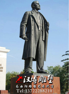 玻璃钢铸铜无产阶级领导者列宁半身胸像人物雕塑校园广场雕像定制