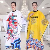 理发围布不沾发龙纹龙袍美发店剪发围布专业加长凤凰发廊LOGO定制