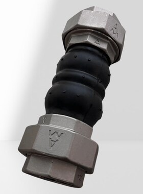 埃美柯9767P不锈钢丝扣橡胶软连接内丝螺纹风机软管DN15-50