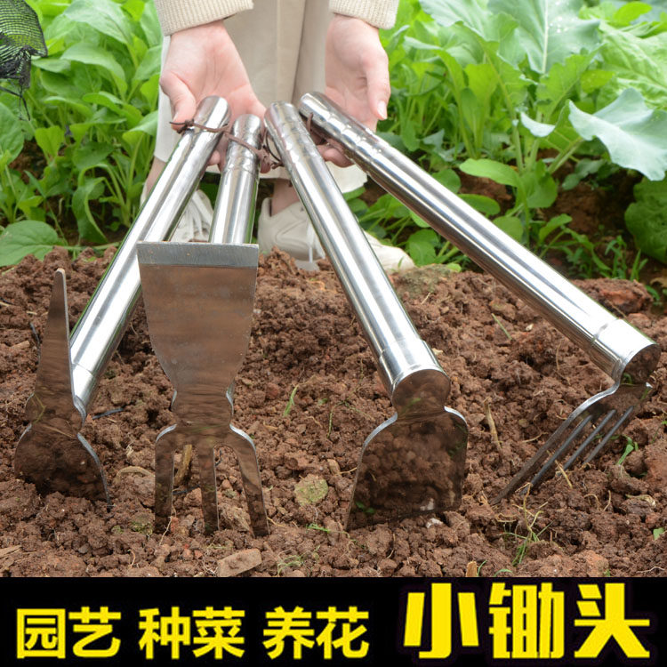 全不锈钢小锄头农具种菜种花工具农用翻地钓鱼除草园艺锄头耙镐锄,鲜花速递/花卉仿真/绿植园艺,锄头,淘宝优惠券,粉丝福利购,淘宝优惠卷