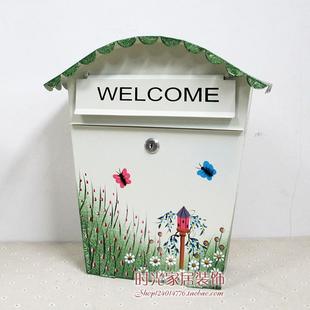 田园风格大号信报箱 挂墙带锁意见箱学校心理咨询信箱报纸箱邮箱