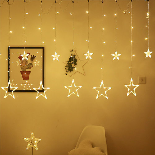 led星星灯饰彩灯闪灯串灯满天星网红浪漫装饰品房间卧室窗帘布置