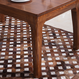 乌金木纯实木家具 乌金木餐桌椅组合一桌六/四椅 乌金木实木餐桌