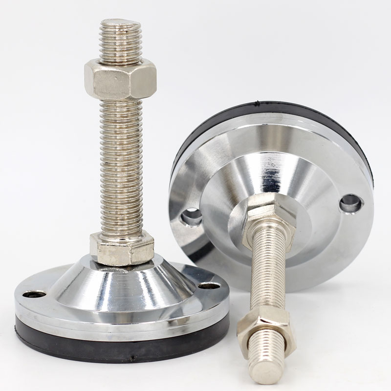 重型减震脚杯m20镀铬防滑固定地脚m24机器设备带安装孔调节脚m30