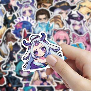 180张英雄联盟人物表情贴纸游戏二次元笔记本装饰手机手账diy贴纸