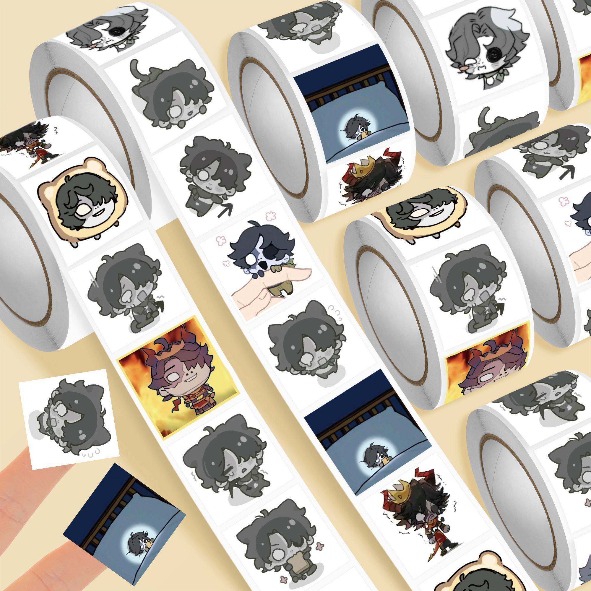 2000贴新款愚人金表情包卷卷贴热门游戏第五人格愚人金装饰封口贴