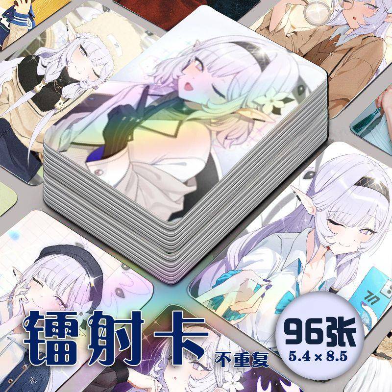 适用碧蓝档案明星日鞠镭射小卡96张全套二次元游戏周边同款lomo明