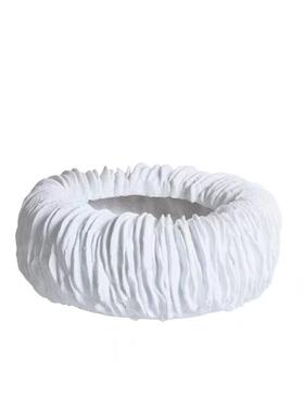 白色立体肌理纹树脂多瓣摆件装饰书房桌面家居装饰品玄关售楼处