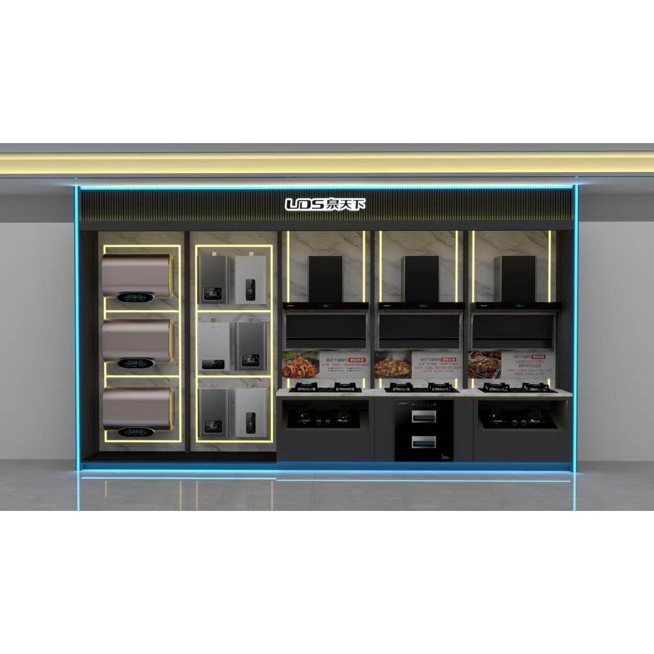 厨卫展示柜 烟灶消展柜 灶具展台 热水器展架 厨卫组合展示
