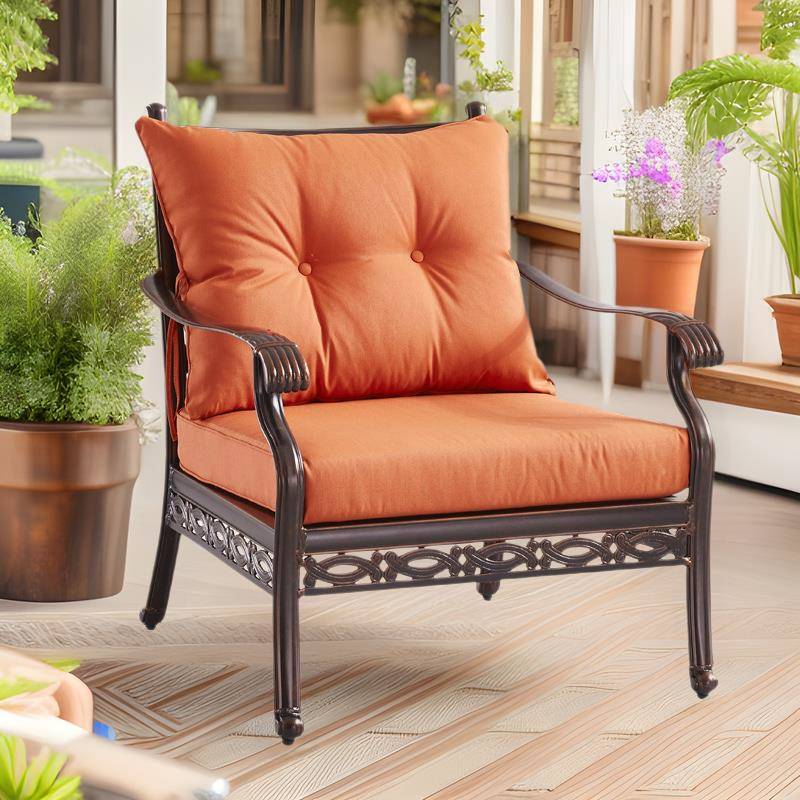 现代简约户外铸铝沙发套装茶几组合庭院阳台花园别墅休闲家具