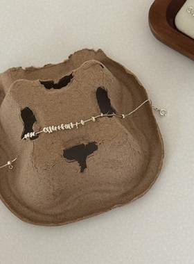 纯银碎银子蛇骨滑动手链不规则银片小众设计叠戴百搭自制可调节女