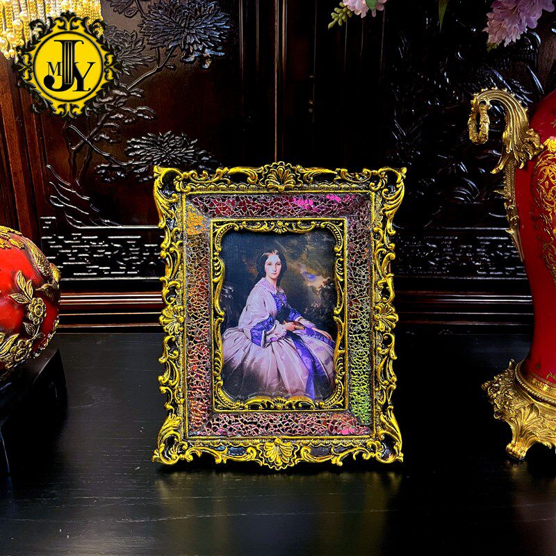 极繁手工 法式宫廷金箔复古玄关桌面摆件美式别墅书X房卧室床头柜,家居饰品,桌面摆件,淘宝优惠券,粉丝福利购,淘宝优惠卷