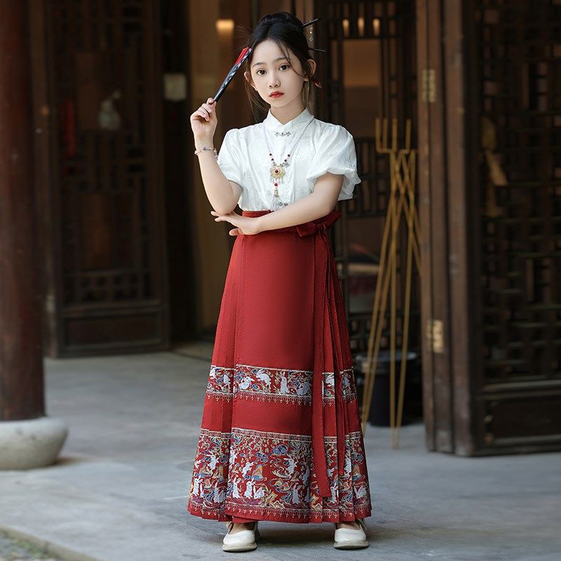 马面裙女童夏装2025新款套装儿童汉服古风超仙古装夏季国风新中式