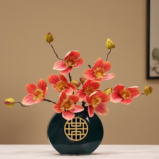 新中式陶瓷花瓶客厅沙发角几茶室博古架摆件家居小众高级软装饰品