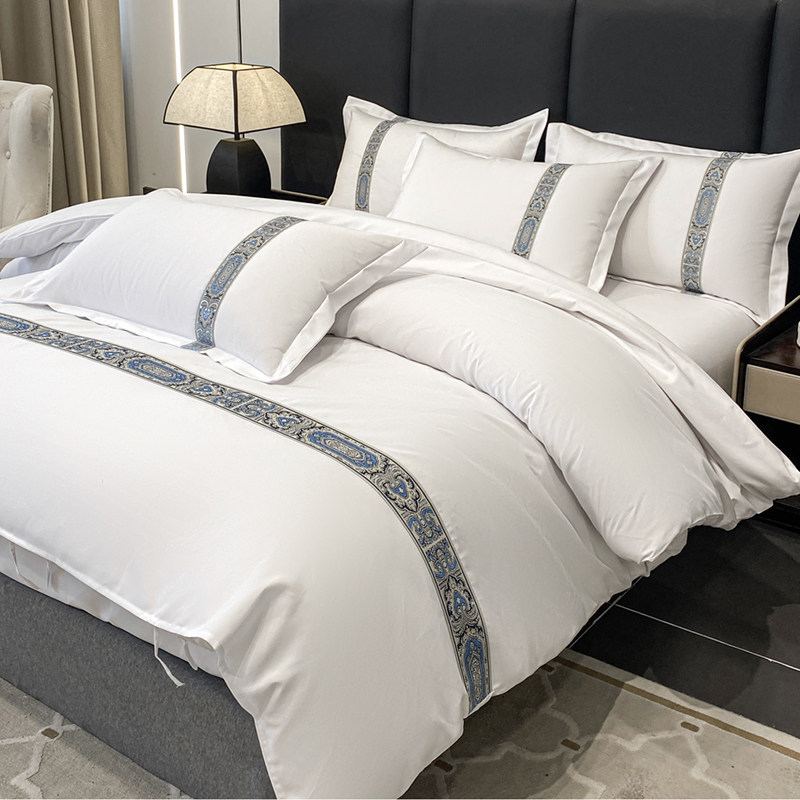 酒店床品四件套宾馆床上用品民宿纯白色公寓客房床笠布草三件套定,床上用品,酒店床品套件,淘宝优惠券,粉丝福利购,淘宝优惠卷